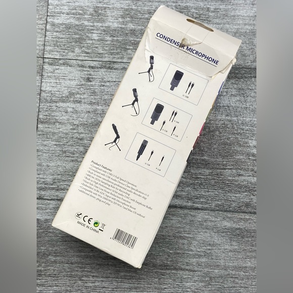 Condenser Gaming Microphone USB Noise Cancellation 16 Bit Preowned Box Cord - Picture 11 of 13